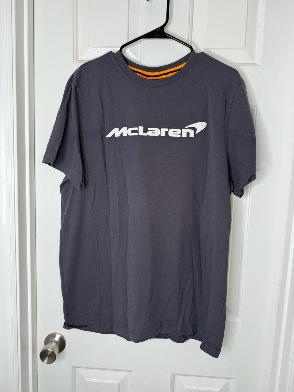 McLaren Men's Short Sleeve Logo Tee in Dark Gray